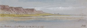 MereehまたはGarf Hossaynの近く、1867年1月31日午後4時（302） 作： Edward Lear